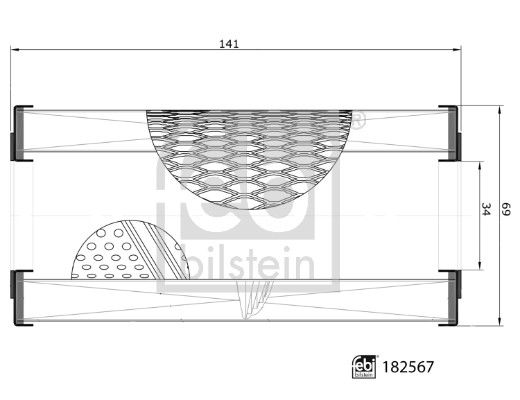 Filtru ulei FE182567 FEBI (JCB 3 3C)